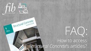 fib FAQ: How to access Structural Concrete's articles