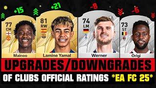 FIFA 25 | BIGGEST OFFICIAL RATING UPGRADES & DOWNGRADES of Every Club (EA FC 25)!  ft. Lamine...