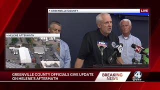 Greenville County officials give Thursday Helene recovery update