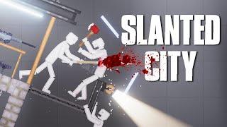 People fight each other on SLANTED CITY - People Playground 1.27.5