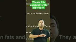 Vitamin D is essential for Ca absorption