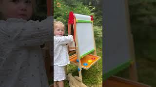 Tiny Land® Double-Sided Easel for Kids|Outdoor Activity|Outdoor Play Ideas|Painting Tool|Art for Kid