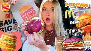 Eating NEW FAST FOOD MENU ITEMS For 24 HOURS!!