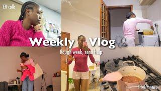 Weekly Vlog As A Doctor In Lagos | I had an accident, ER calls, meal prep, skincare haul