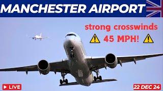 Airport watch - LIVE!  |  Head on arrivals and strong crosswinds!  |  Sunday 22 Dec 24  |