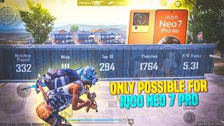 BGMI 1v4 CLUTCHES ARE EASY  IQOO NEO 7 PRO HDR + EXTREME PUBG / BGMI TEST 20235 FINGER + FULL GYRO