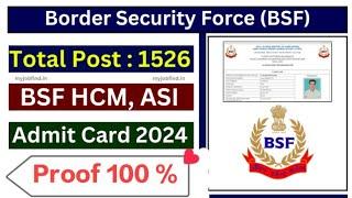 BSF HCM ASI Physical Date 2024llbsf hcm Physical Admit Card 2024llbsf hcm asi 2024||#bsfhcm