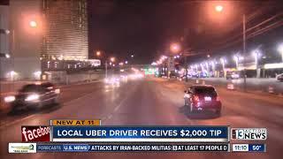 Las Vegas Uber driver receives $2,000 tip