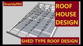 Shed Roof in Angular Steel Trusses