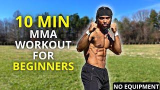 10 Min MMA Workout For Beginners | EASY Combat Moves