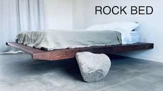 I made a Bed supported on ROCKS!