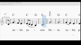 Dona Nobis melody in C