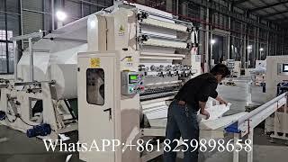 Oman 5lanes soft drawing facial tissue paper folding machine production line #facialtissuemachine