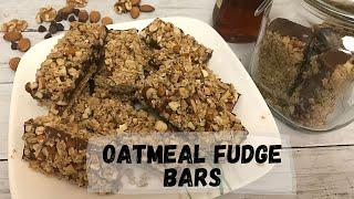 Oatmeal Bars Recipe No Bake | Healthy Oatmeal Fudge Bars | Happy Tummy Recipes