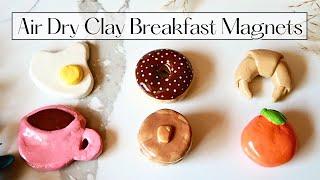 Air Dry Clay Breakfast Magnets (easy tutorial) | DIY Home Decor