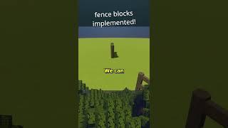Getting fence blocks in was easier than I thought! #gaming #gamedev #indiegame #crafting
