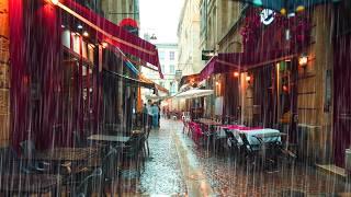 Walking in the Rain Walk in Bordeaux 4k | SEP 2024 | ASMR Rain sounds for sleeping