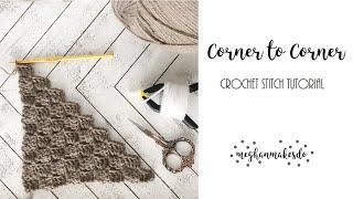 How to Corner to Corner Crochet, c2c, what is corner to corner crochet, crochet stitch tutorial