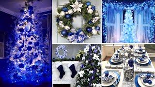 +100 CHRISTMAS DECORATIONS 2024 - BLUE CHRISTMAS HOME DECOR IDEAS 2024 - CHRISTMAS TRENDS 2024 