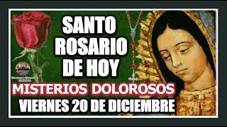 SANTO ROSARIO  A LA VIRGEN DE GUADALUPE DE HOY: MISTERIOS DOLOROSOS VIERNES 20 DE DICIEMBRE DE 2024