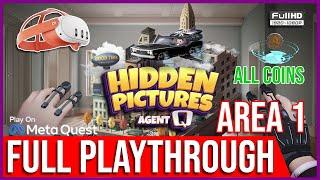 Hidden Pictures: Agent Q in VR | CHAPTER 1of 4 PLAYTHROUGH | ALL COINS | META QUEST | WALKTHROUGH