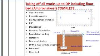 Introduction to take off (measure) substructure works when preparing a bill of quantities tutorial