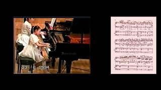 Yuja, 7 years old (?), plays Chopin, Concerto 2, 1st mvmt