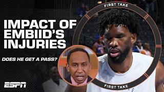 Stephen A. defends Joel Embiid's injury history, but Mad Dog's not giving him a pass  | First Take