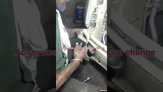 Ritz petrol ac compressor change mid night #automobile #repair #modified #marutisuzuki