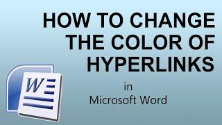 How to Change The Color of Clicked Hyperlinks in Word