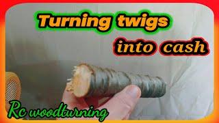 wood turning twigs into hot selling items