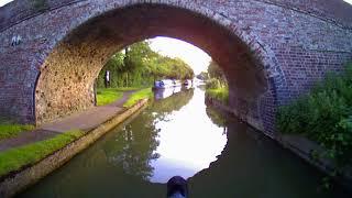 Braunston locks, then through Braunston, on the Grand Union canal - Time-lapse Narrowboat trip.