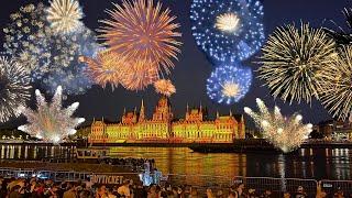 Budapest Fireworks 2024 - St. Stephen's Day 2024 - 4K