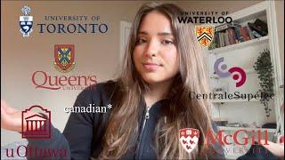 canadian university decision reaction/admission process (mcgill, uoft, waterloo etc.)