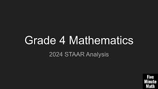 4th Grade Mathematics STAAR [2024] from Five Minute Math