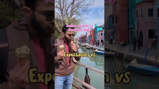 Expectation vs Reality ft. travelling to Venice, como lake, Bellagio, Italy, funny video #shorts