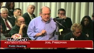 MyMCMedia Extra: Joel Freedman Testimony at PSC Hearing in Montgomery County on August 7