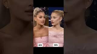 Ariana Grande Transformation 2018 vs 2024 #arianagrande #jimmyfallon #latenightshow