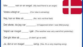 Danish Grammar: Insert the right adjectives!