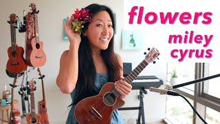 Flowers  Miley Cyrus (acoustic cover) // Cynthia Lin Ukulele Play-Along