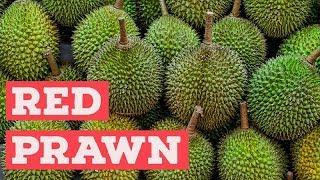 Red Prawn Durian  Cut Open