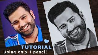 How to draw Rohit Sharma - step by step | Drawing Tutorial | YouCanDraw