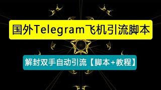 【引流必备】国外Telegram飞机引流脚本，解封双手自动引流【脚本+教程】