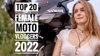 Top 20 - Biggest Female Motorcycle / Motovlogger YouTube Channels  Oct 2022