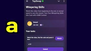 Whispering Skills | Tapswap Code