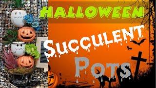 DIY Halloween Succulent Pots - Halloween Decorations - Paper to Masterpiece - Halloween projects