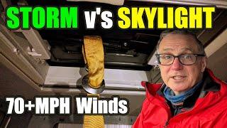 SKYLIGHT UNDER PRESSURE IN STORM ISHA - VANLIFE Ireland Pt5