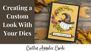 Creating a Custom Look with Your Dies | Elegant Halloween Card | Spellbinders Pumpkin Dies