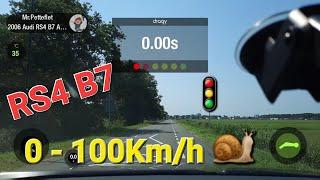 Audi RS4 B7 * 0-100 * Dragy * Spinning Tires In Second Gear