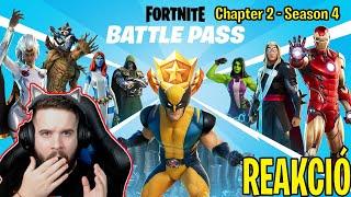 LEGMENŐBB BATTLE PASS ? Fortnite Chapter 2 Season 4 Battle Pass ELSŐ reakció | MARVEL MINDEN